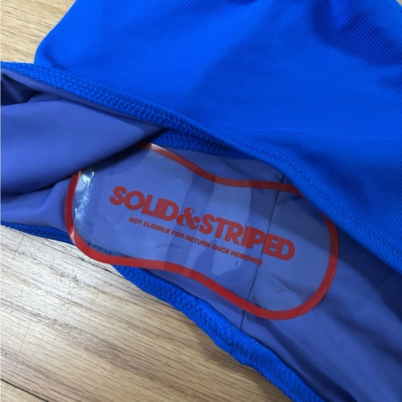 NWT Solid & Striped The Sarah Ribbed Azure Blue One Piece Bathing Suit Size XL - Picture 10 of 15